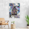 Wandbild Münster Rathaus Poster Leinwand Alu-Dibond Bild Blau