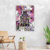 Wandbild Münster Rathaus Poster Leinwand Alu-Dibond Bild Pink