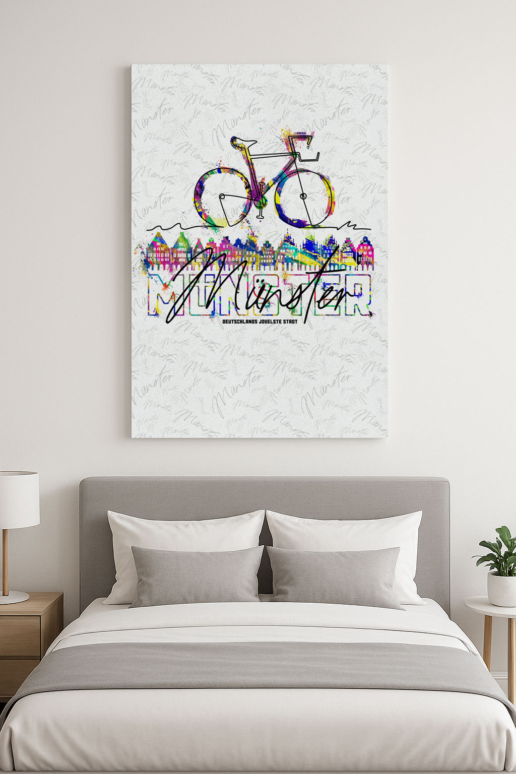 muenster-leinwandbild-modern-schlafzimmer muenster-leinwandbild-modern-schlafzimmer