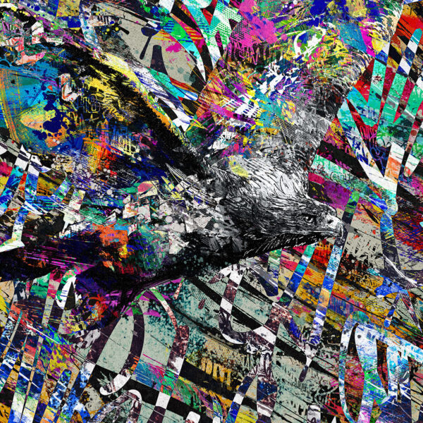 Graffiti Fliegender Adler Wandbild – Bild 3