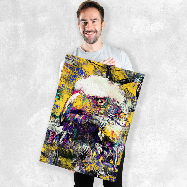 Graffiti Adlerkopf Wandbild