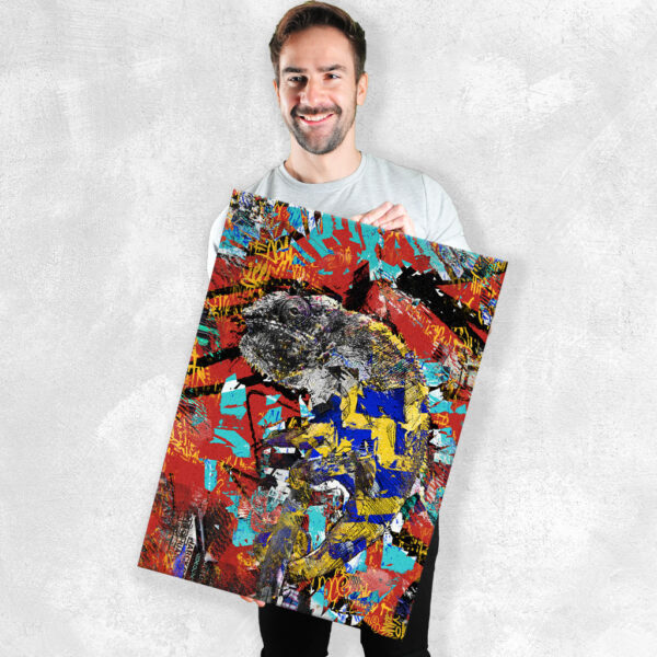 Graffiti Chamäleon Wandbild