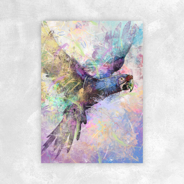 Fliegender Papagei Wandbild