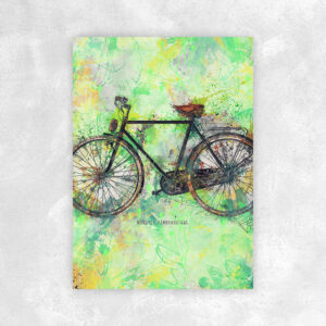 Wandbild Münster Fahrrad Grün Poster Leinwand Alu-Dibond Bild