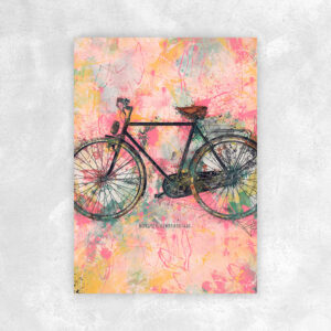 Wandbild Münster Fahrrad Rosa Poster Leinwand Alu-Dibond Bild
