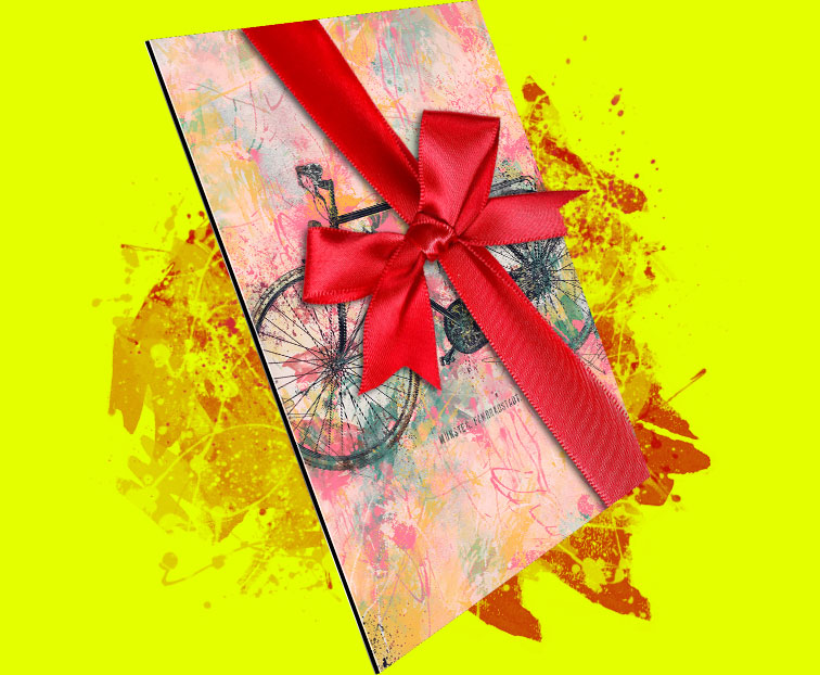 Wandbild Münster Fahrrad Rosa als Geschenk